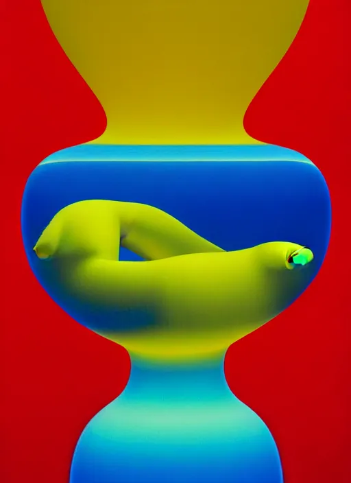 Image similar to vase by shusei nagaoka, kaws, david rudnick, airbrush on canvas, pastell colours, cell shaded, 8 k