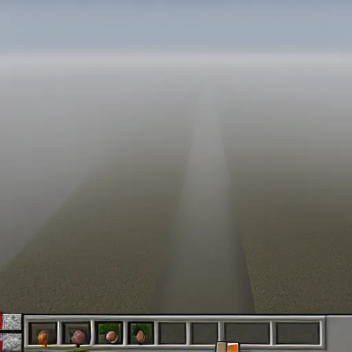 Image similar to minecraft creepy fog