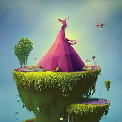 Image similar to low poly, pixar, surreal hybrid animals, nostalgia for a fairytale, magic realism, flowerpunk, mysterious vivid colors by andy kehoe and amanda clarke en un mundo de Gediminas Pranckevicius