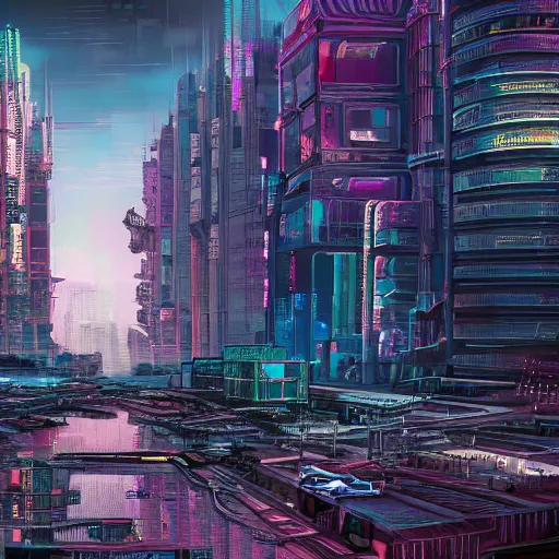 Image similar to cyberpunk naples landscape