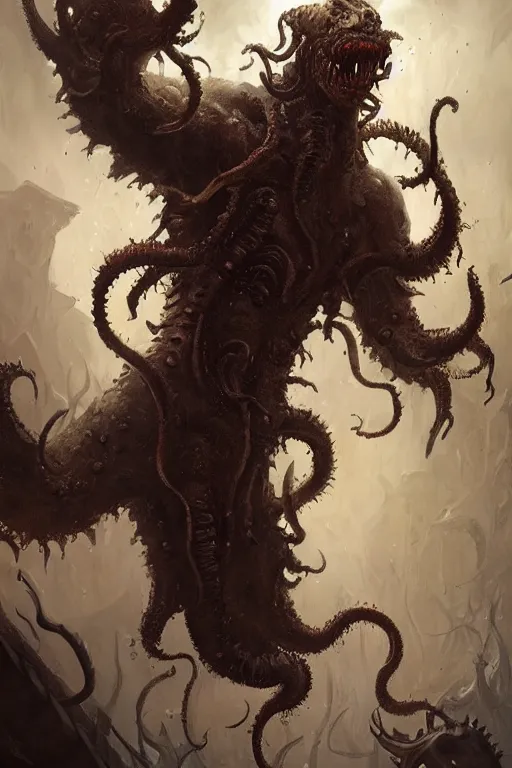 Image similar to lovecraftian monster, digital art, magic the gathering, mtg, by greg rutkowski, trending on artstation