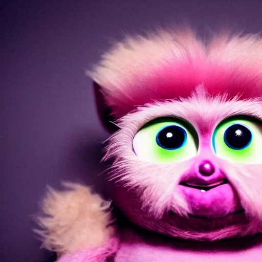 an uncanny furby on a shelf in a child's bedroom, | Stable Diffusion ...