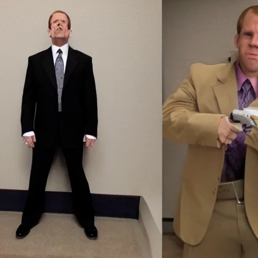 Image similar to Toby Flenderson as Neo, full body shot