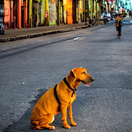 Beautiful Telephoto Of Stray, Stray Caramel Dog And A | Stable ...