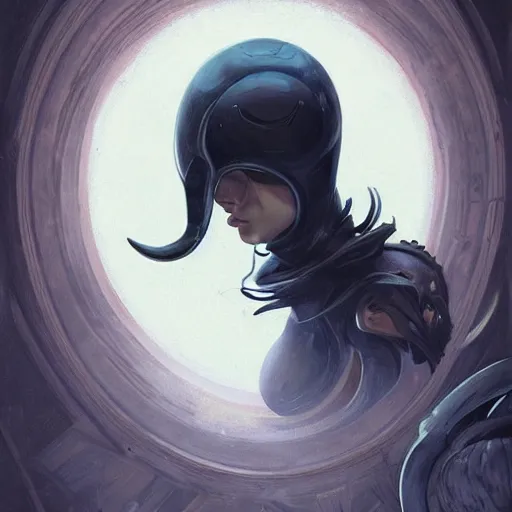 Image similar to Portrait of Hollow Knight , highly detailed, digital painting, artstation, concept art, sharp focus, illustration, art by greg rutkowski and alphonse mucha