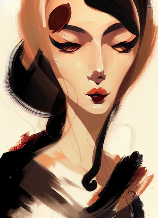 Image similar to a portrait of a lady by greg tocchini