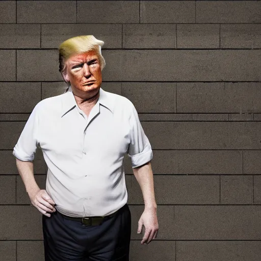 Prompt: donald trump in prison, photography, 4k