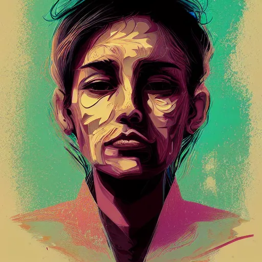 Prompt: A beautiful portrait of a character by Petros Afshar