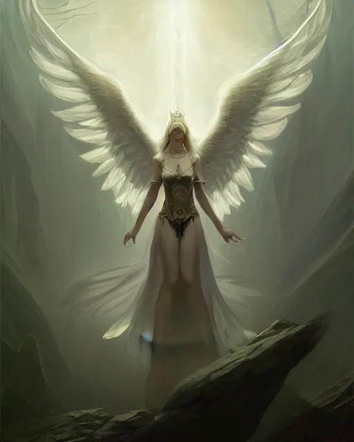 Image similar to Swan, Anthropomorphized, Angelic, Magical, Priest, D&D, artstation, fantasy, magic the gathering artwork, cinematic lighting, centered, symmetrical, highly detailed, digital painting, , concept art, smooth, sharp focus, illustration, volumetric lighting, epic Composition, 8k, art by Akihiko Yoshida and Greg Rutkowski and Craig Mullins, oil painting, cgsociety