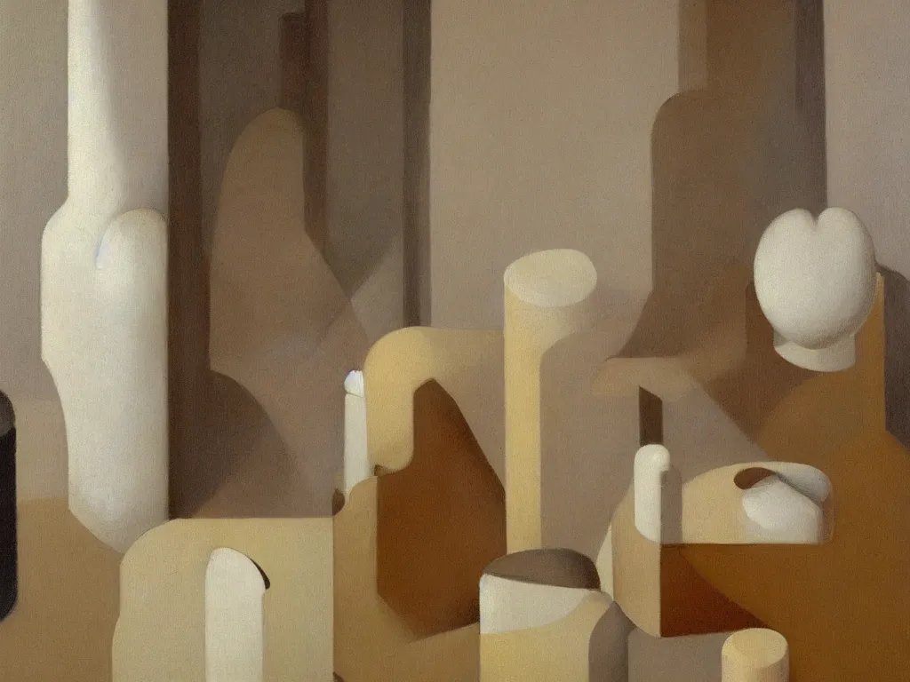 Image similar to chambers of the heart. Painting by Morandi, Agnes Pelton