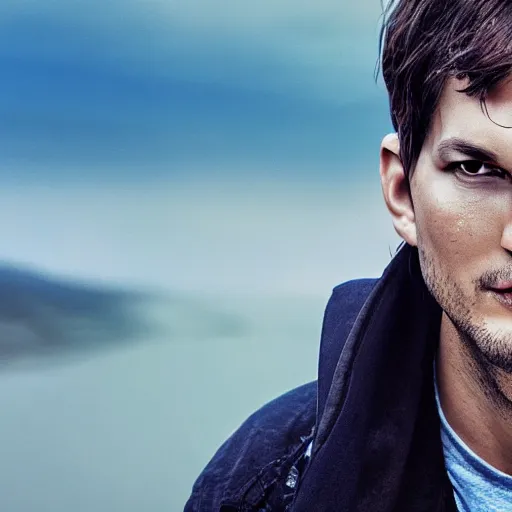 Prompt: ashton kutcher portrait, horizon forbidden west, photorealistic, ultra detailed, machines, octane, robots, nature, cinematic lighting, studio quality, feature, scars, 8 k