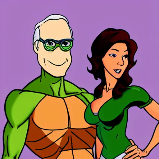 Prompt: april o'neil and teenage mutant mitch mcconnell