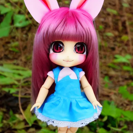 Prompt: original chibi bunny girl doll