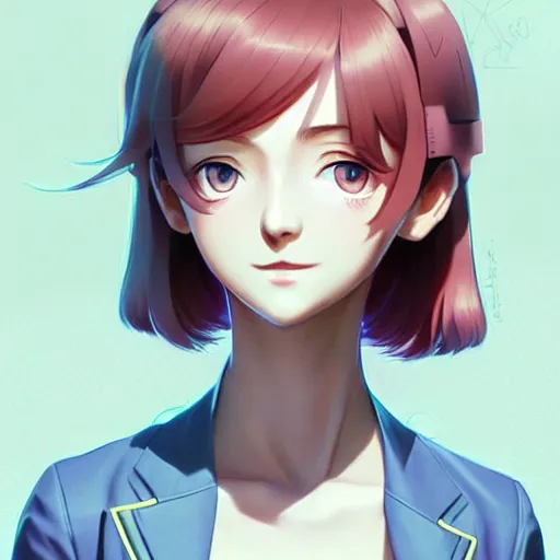 Image similar to youth kathryn newton pokemon detective rolling her eyes, occlusion shadow, specular reflection, rim light, unreal engine, range murata, artstation, pinterest, art by hiroaki samura and ilya kuvshinov and rossdraws, intricate, highly detailed 8 k, art deco illustration, extremely beautiful shape of face, neck, shoulders eyes