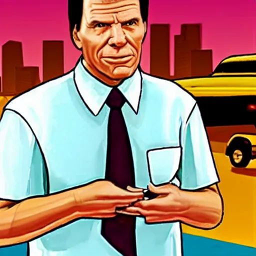 Image similar to kenneth copeland in grand theft auto vice city