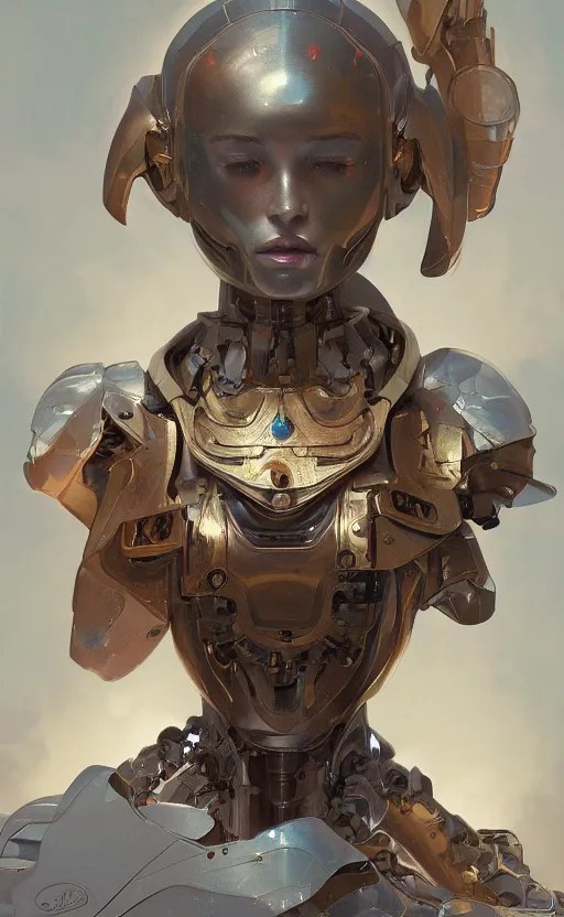 Image similar to The most advanced humanoid robot, smooth, evolved, amazing technology, intricate, upper body, highly detailed, digital painting, artstation, concept art, sharp focus, cinematic lighting, illustration, art by artgerm and greg rutkowski, alphonse mucha, cgsociety