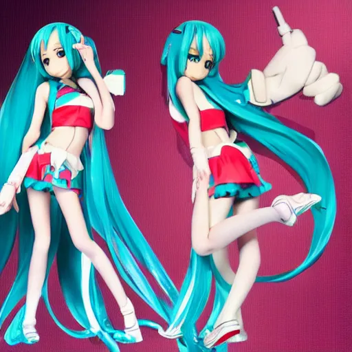 Image similar to Hatsune Miku full body pin up modeling a vocaloid idol unioform,with a park in the back ground,post war style,detailed face