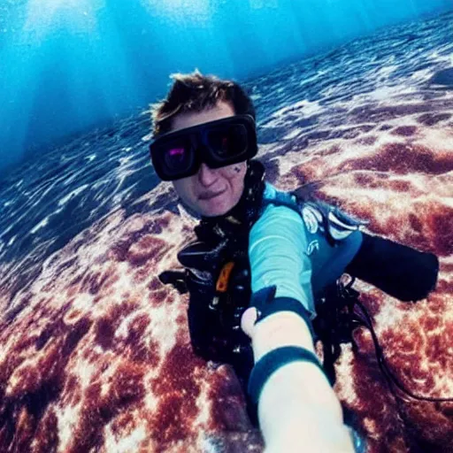 Image similar to GoPro photo in the deepest place of the ocean