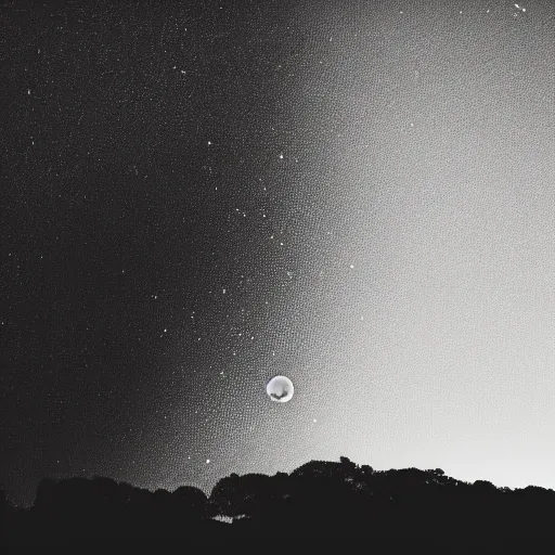 Image similar to a black dot in the sky, dark lighting, landscape