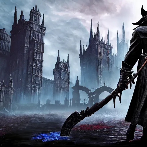 Prompt: bloodborne on nintendo 6 4