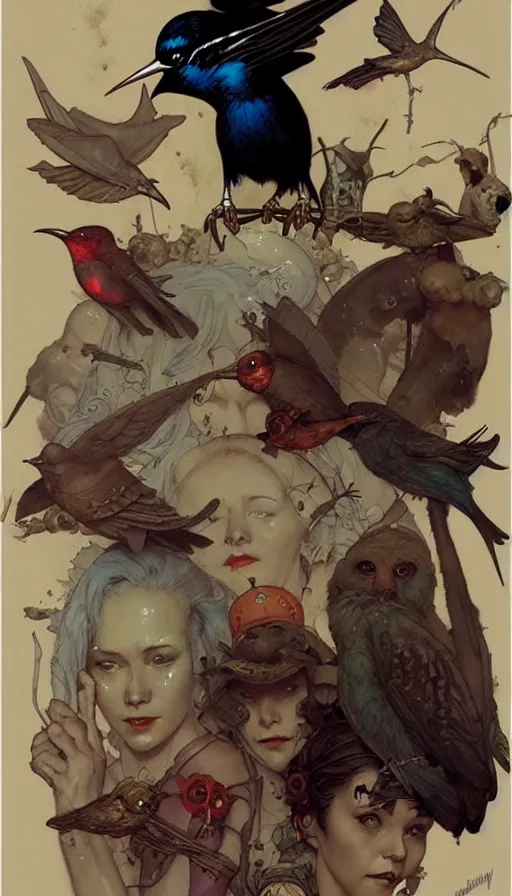 Prompt: sunbird by chiara bautista and norman rockwell and greg rutkowski weta studio and tom bagshaw and james gurney and lucasfilm