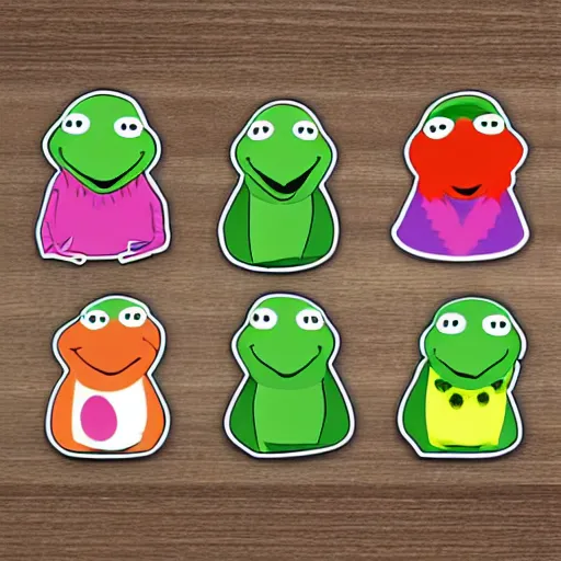 Image similar to cute kermit the frog die cut stickers