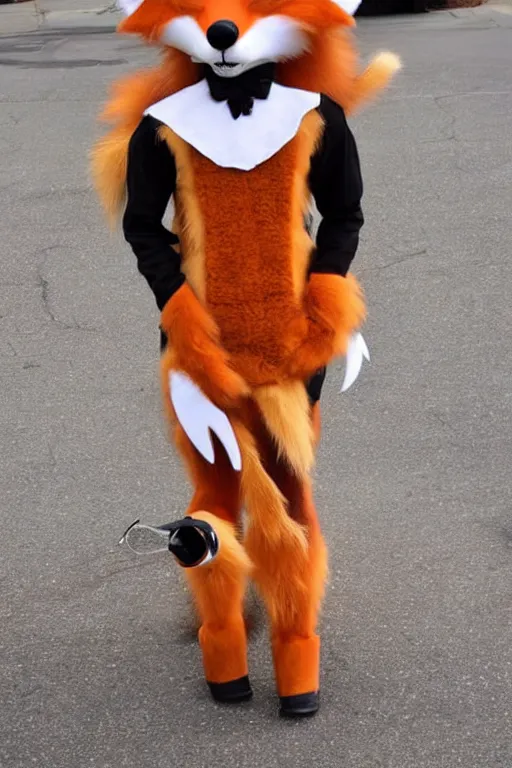 Prompt: an anthropomorphic fox, fursuit!!!!, cosplay