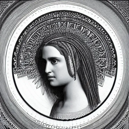 Image similar to portrait of natalie portman by ernst haeckel