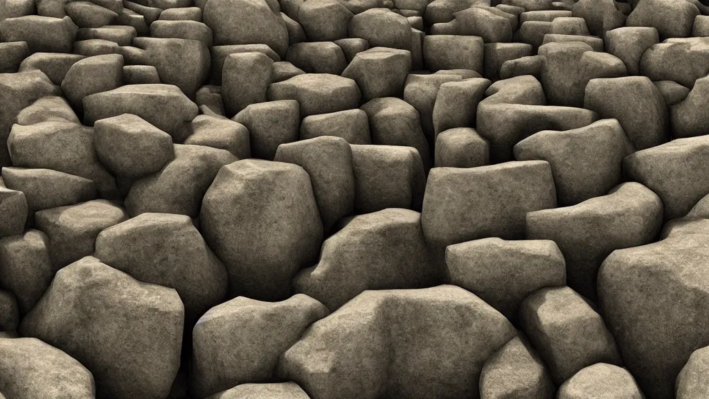 Image similar to a surreal maze of ancient rocks ultra realistic