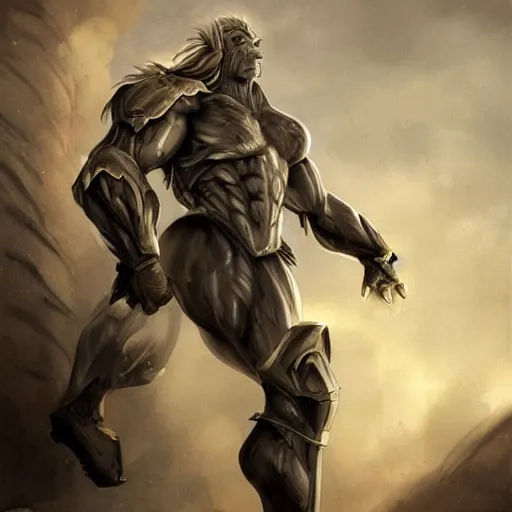 Image similar to a musclebound anthropomorphized horse with a magnificently muscular physique wearing a tight kevlar battle outfit while protecting a facility, long white hair, equine, anthro art, furaffinity, highly detailed, digital painting, artstation, sharp focus, concept art, illustration, art by artgerm, greg rutkowski, wlop