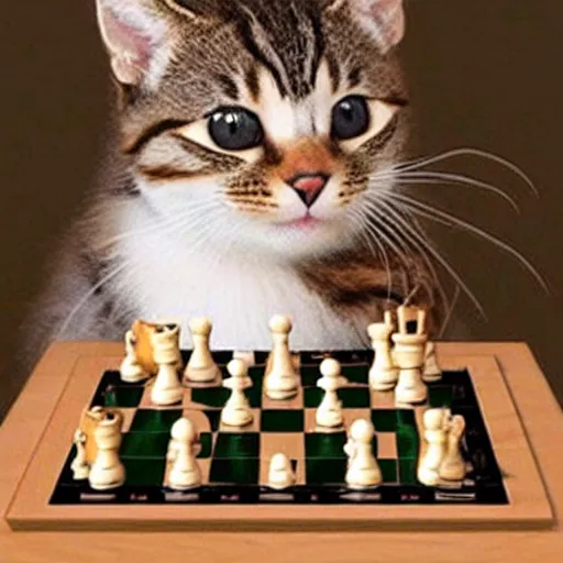 Image similar to Extremely cute!!! cats playing chess