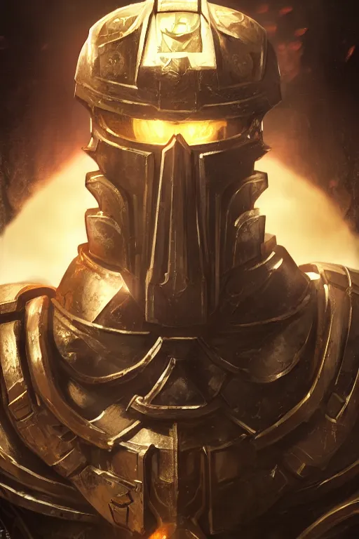 Image similar to armor portrait heros warhammer 4 0 k horus heresy fanart - the primarchs emperor by johannes helgeson animated with vfx concept artist & illustrator global illumination ray tracing hdr fanart arstation zbrush central hardmesh 8 k octane renderer comics stylized