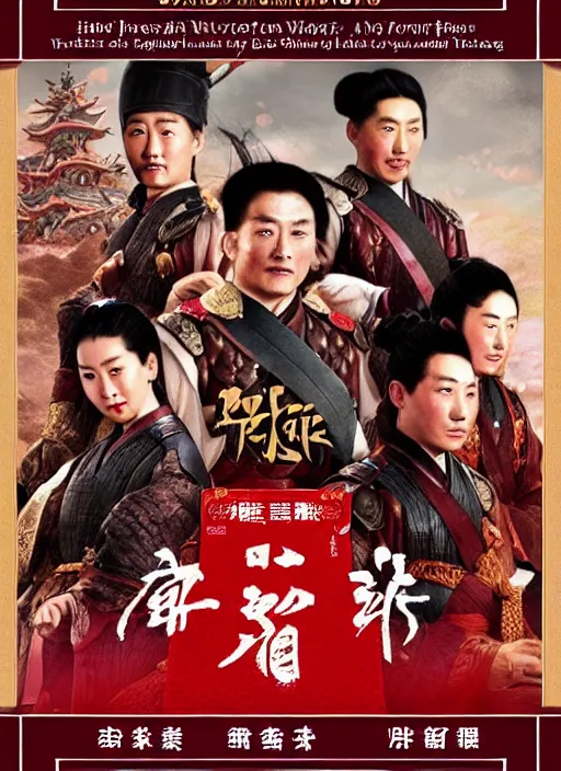 Image similar to Chinese historical movie cover, Three Kingdoms