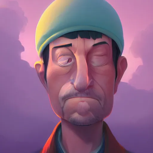 Prompt: cartoon face gediminas pranckevicius from all perspectives by rhads, makoto shinkai and lois van baarle, ilya kuvshinov, rossdraws global illumination