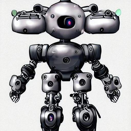 Prompt: a manga style robot, detailed
