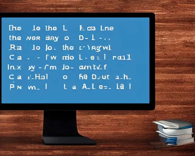 Prompt: the grammar rules of an alien language displayed on a computer screen