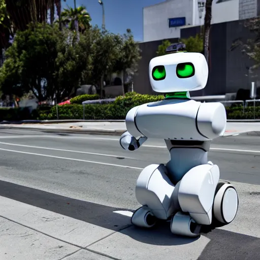 Image similar to LOS ANGELES CA, JUNE 7 2028: One of the most incredible helpful robots that emerged from the future-technology-portal.