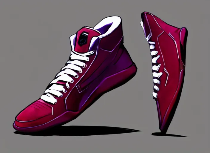 Prompt: basketball sneakers concept of gambit, trending on artstation, smooth, sharp focus