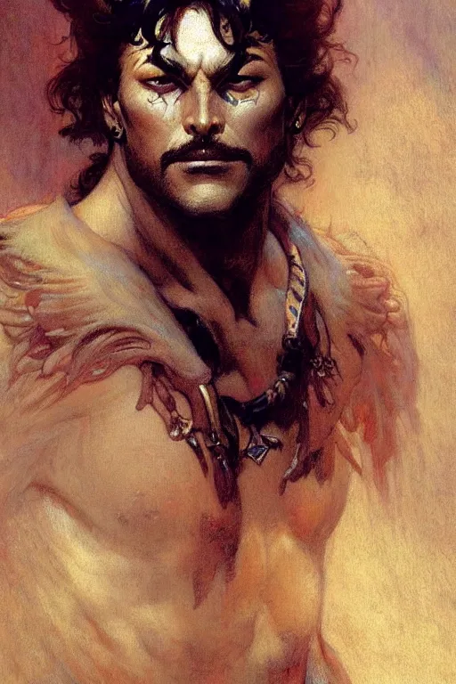 Image similar to male, wizard, character design, painting by gaston bussiere, katsuya terada, frank frazetta, tom of finland, trending on artstation