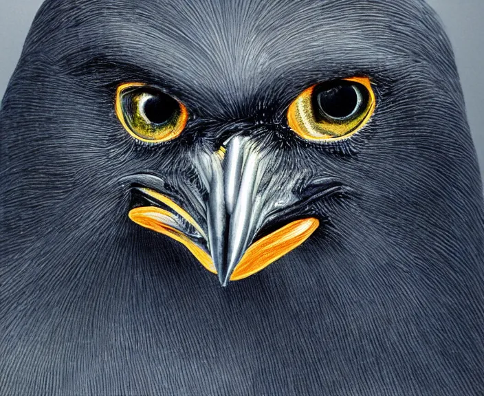 Prompt: a hyper-detailed close-up portrait of a crow on a tree in front of the full big moon; an extraordinary masterpiece; flawless; proud posture; photorealistic eyes; trending on artstation; f/1.4; 90mm