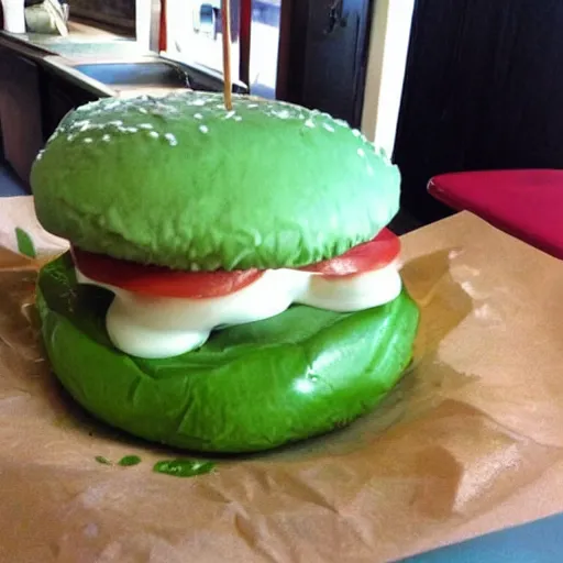 Prompt: slime burger, craigslist photo