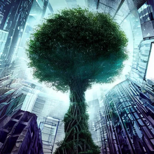 Prompt: a { { { { { cyberpunk } } } } } tree