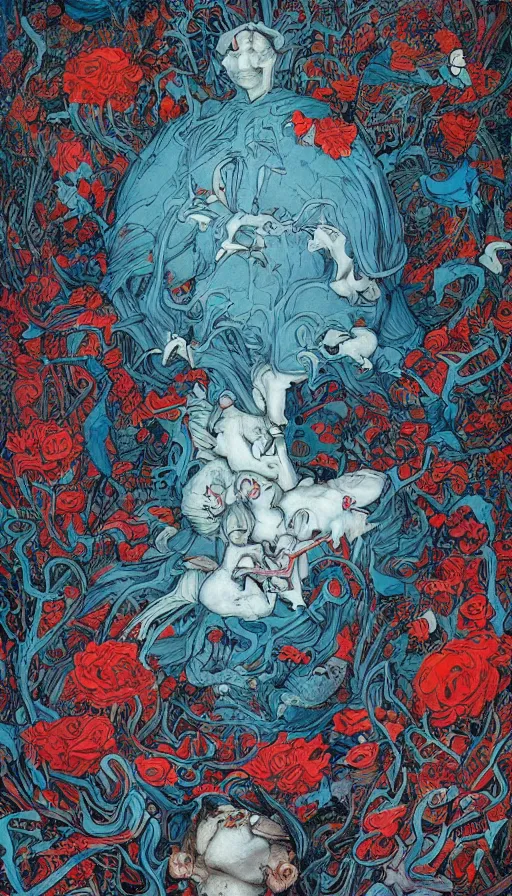 Image similar to the end of the world, by james jean,