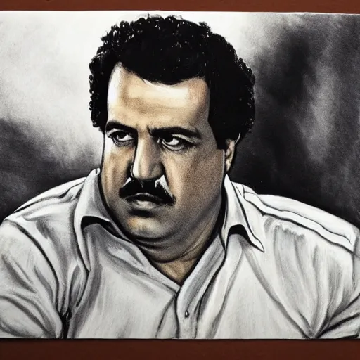 Prompt: a portrait of pablo escobar