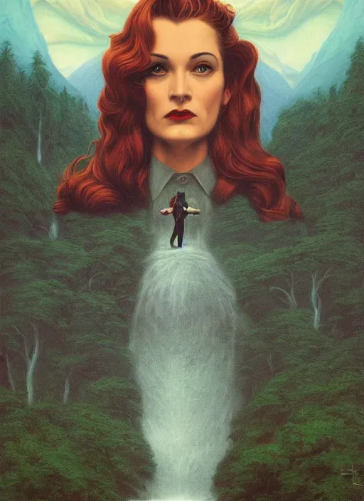 Prompt: twin peaks poster art, the spirit thats the physical manifestation embodiment of the concept of kopfkino, old retro pulp, by michael whelan, rossetti bouguereau, artgerm, nostalgic, old fashioned