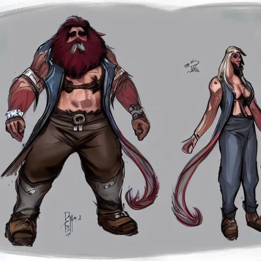 Image similar to Concept art for Bama - a new league of legends character based on a southern redneck