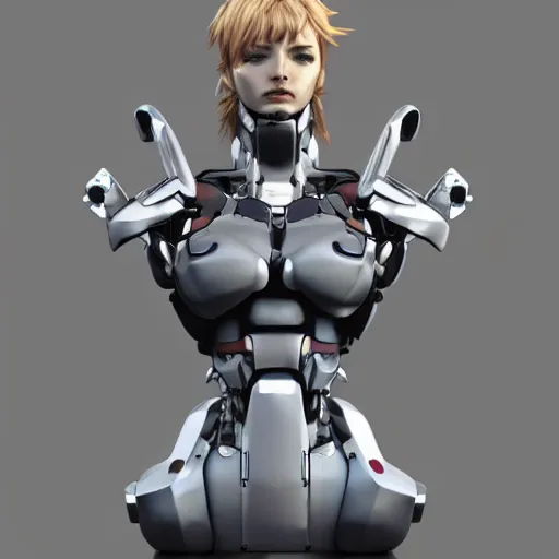 Image similar to mechanical woman bust, by vitaly bulgarov, by yoji shinkawa, by joss nizzi, by shoji kawamori, metal gear solid, zone of the enders, mecha, transformers cinematic universe, deviantart, artstation, render, unreal engine
