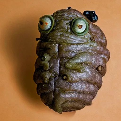 Image similar to a baked potato tardigrade with eye of potato