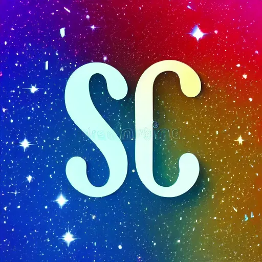 Prompt: holographic cosmos effect alphabet letter S vector illustration