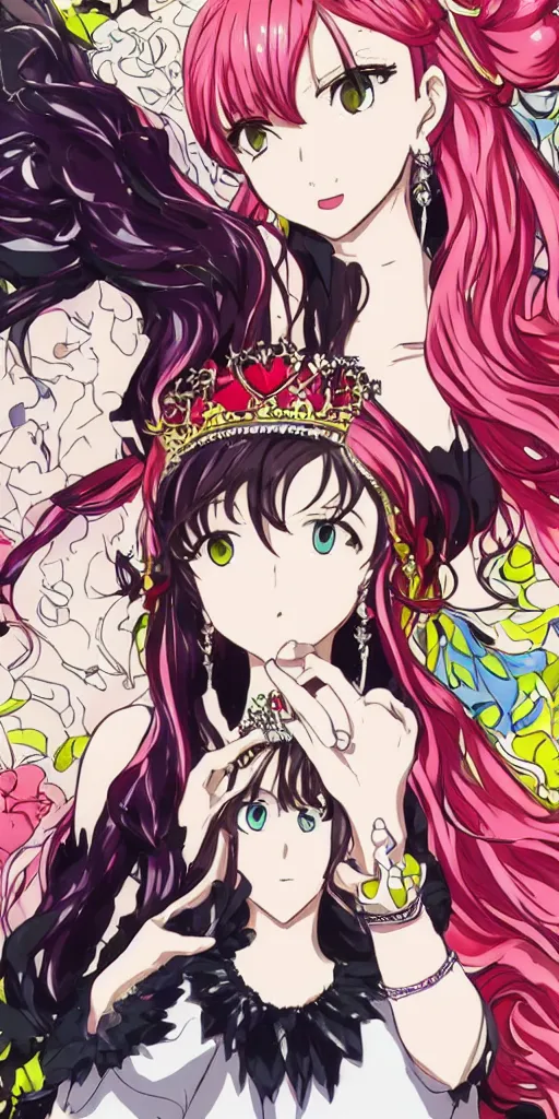 Image similar to a queen of love, drawn by CloverWorks